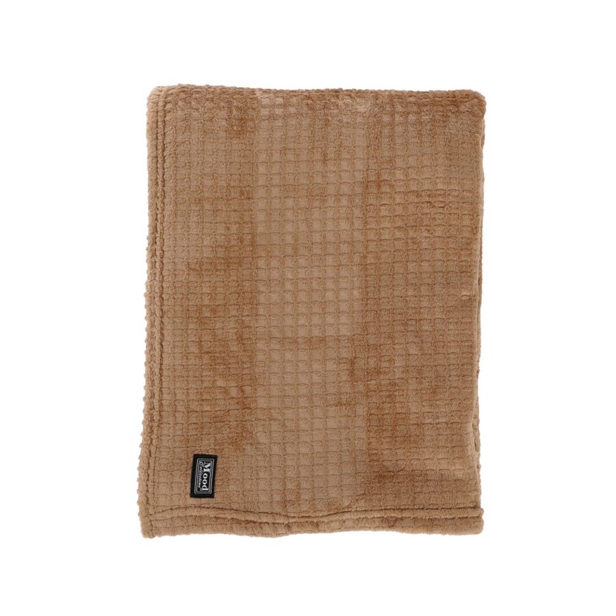 Joanne Fleece Plaid - L180 x B130 cm - Polyester - Lichtbruin - Afbeelding 5